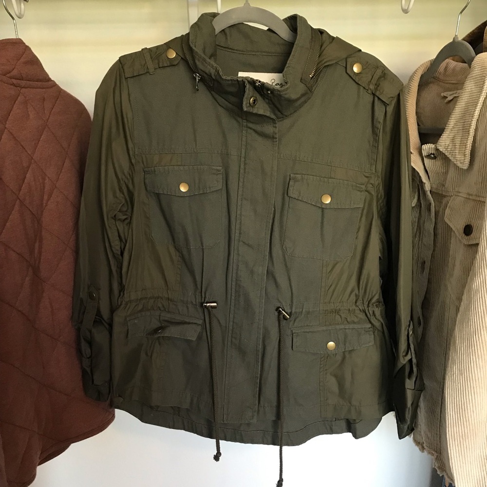 American Rag Women's Olive Green Utility Jacket size XL